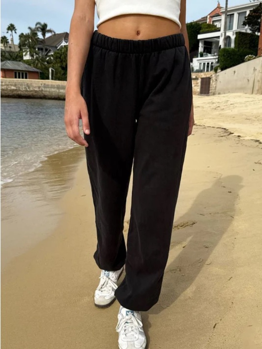 Women’s Black Jogger Pants - Casual Elastic Waist